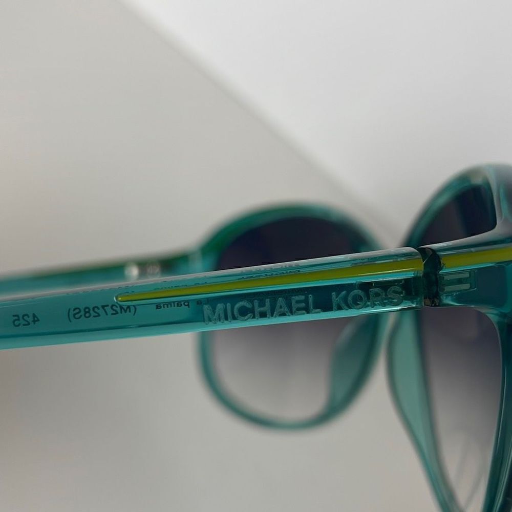 Michael Kors La Palma M2728S Turquoise & Green Oversized Sunglasses - Picture 5 of 10
